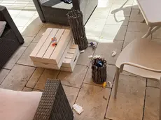 Il locale vandalizzato