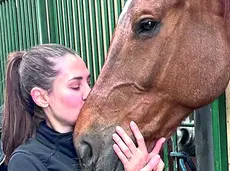 Donatella Mecchia con il suo cavallo Velvet