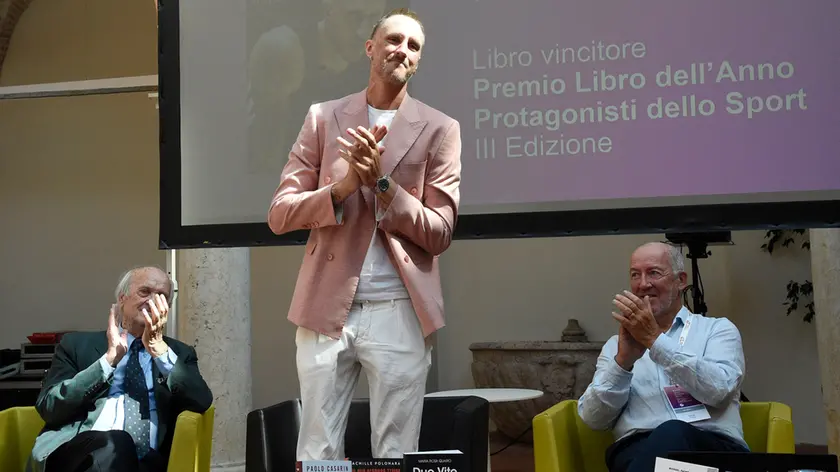 Achille Polonara al ritiro del premio