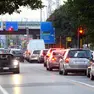 Un ingorgo di traffico in via Guizza