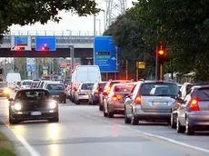 Un ingorgo di traffico in via Guizza