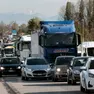 Traffico lungo la statale del Santo di Padova