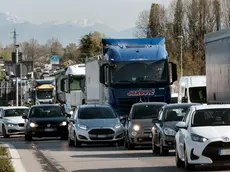 Traffico lungo la statale del Santo di Padova