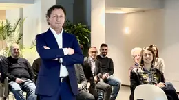 Ferruccio Meroi, presidente Alfa Sistemi, insieme al suo team