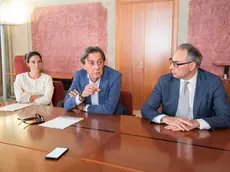 Il sindaco Sergio Giordani con gli assessori Margherita Cera e Alessandro Bisato