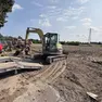 Il cantiere del nuovo hub di Alì a Granze di Camin