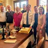 Sergio Giordani a pranzo con alcuni consiglieri (foto pubblicata da Marcello Marchioro sui social)