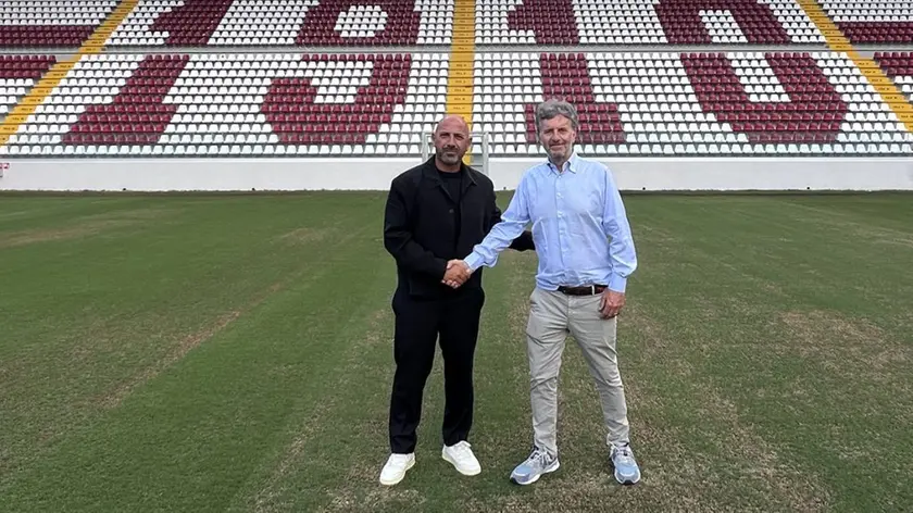 Antonio Calabro con Francesco Peghin all'Euganeo