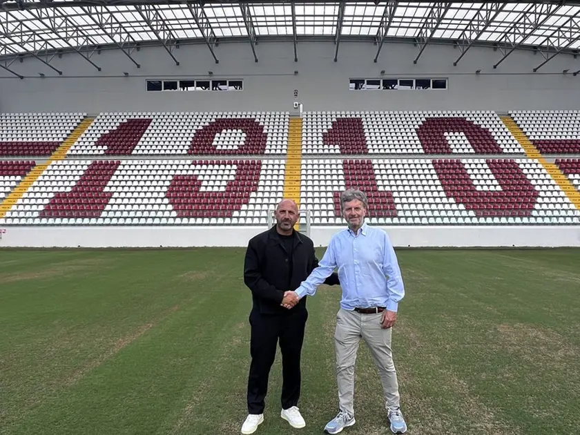 Antonio Calabro con Francesco Peghin all'Euganeo