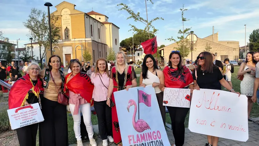 Un momento del flash mob