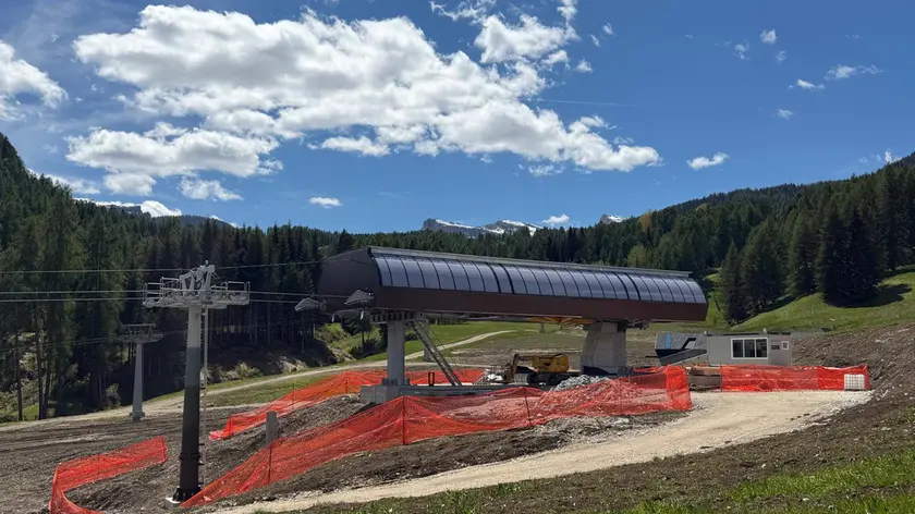 La stazione di monte della cabinovia