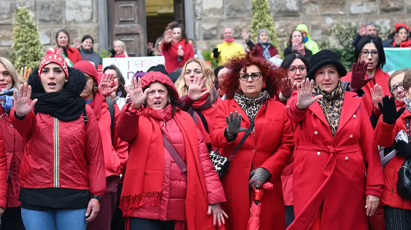 Una manifestazione contro la violenza sulle donne