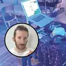 Nel tondo Flavio Lacagnina, a destra l’attrezzatura del dj danneggiata dall’aggressore