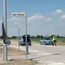 Il punto dell'incidente lungo la Monselice Mare a Candiana (foto Livieri)
