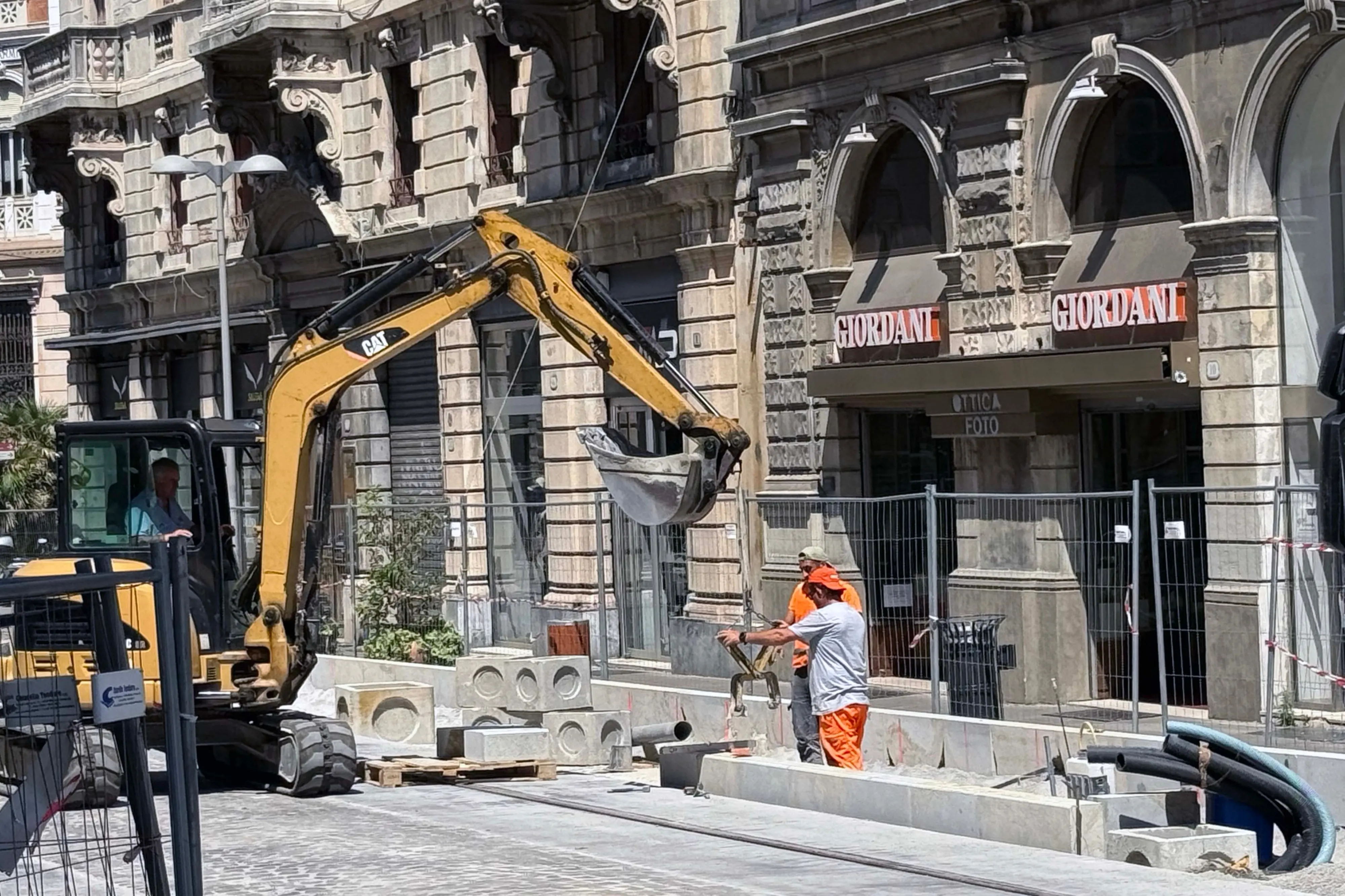 Il cantiere del tram in corso Garibaldi, Padova