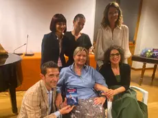 L'autrice Sabrina Boscaro al centro