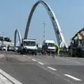 I lavori sul ponte Darwin a Padova