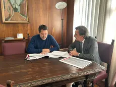 Matteo Salvini con il sindaco di Padova Sergio Giordani