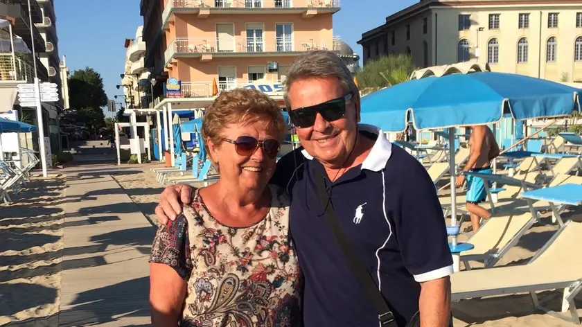 Gianfranco Bernardi con la moglie