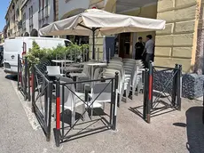 Il plateatico del bar-pasticceria Manzato