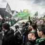 Un momento dei funerali di Umberto Bossi