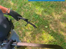 Il machete sequestrato dalla polizia