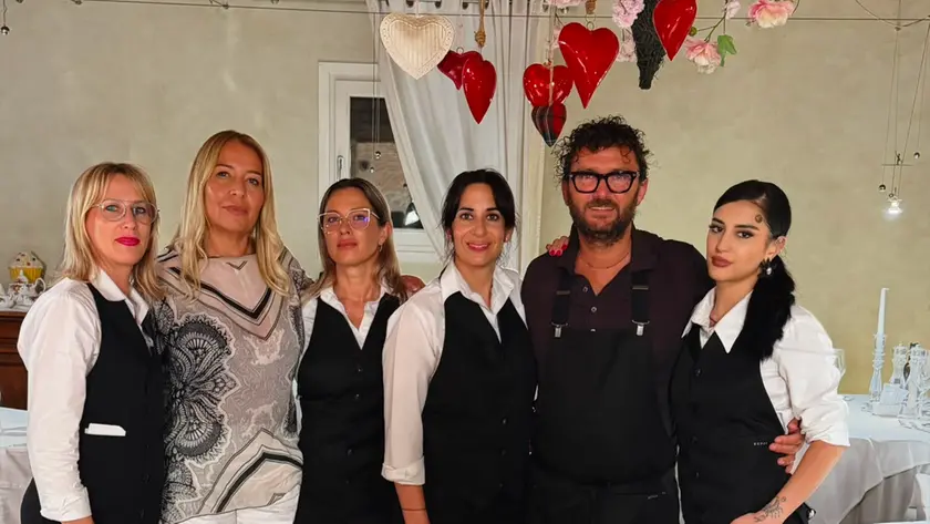 Lo staff del ristorante Antica Quercia di Solesino
