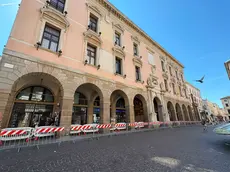 Il palazzo del Bo recintato