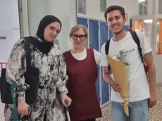 I due gemelli palestinesi Rahaf e Mohammed subito dopo l’orale