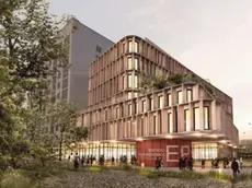 Il rendering dell'edificio polifunzionale: il progetto è fermo