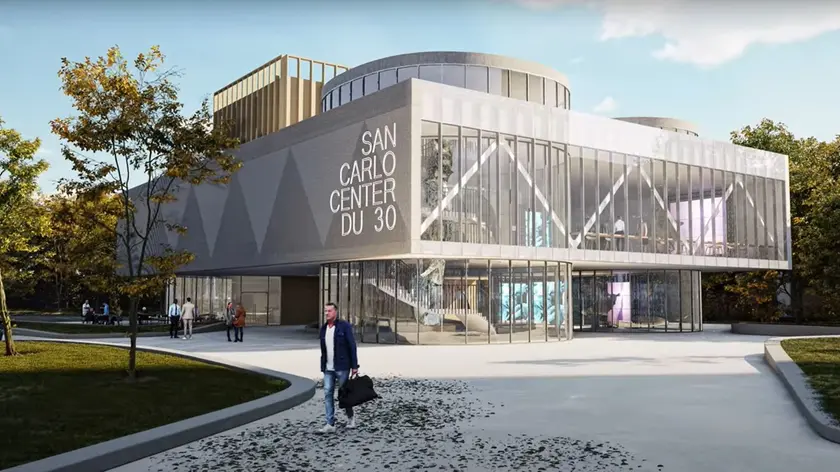 il rendering progetto di come sarà l'ex edificio del Coni all'Arcella: il nuovo San Carlo Center