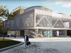 il rendering progetto di come sarà l'ex edificio del Coni all'Arcella: il nuovo San Carlo Center