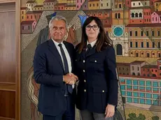 Valeria Pace con il questore Marco Odorisio
