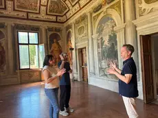 Uno degli spazi affrescati di Villa Pojana