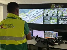 La sala operativa di Cav per il monitoraggio del traffico