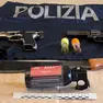 Le armi sequestrate dagli agenti