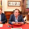 Il sindaco Sergio Giordani durante la conferenza stampa sul Pnrr