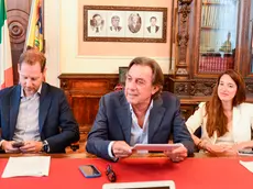 Il sindaco Sergio Giordani durante la conferenza stampa sul Pnrr
