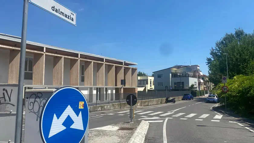 Il luogo dell'accoltellamento all'Arcella