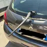 Un'auto vandalizzata dopo la notte bianca di Montegrotto