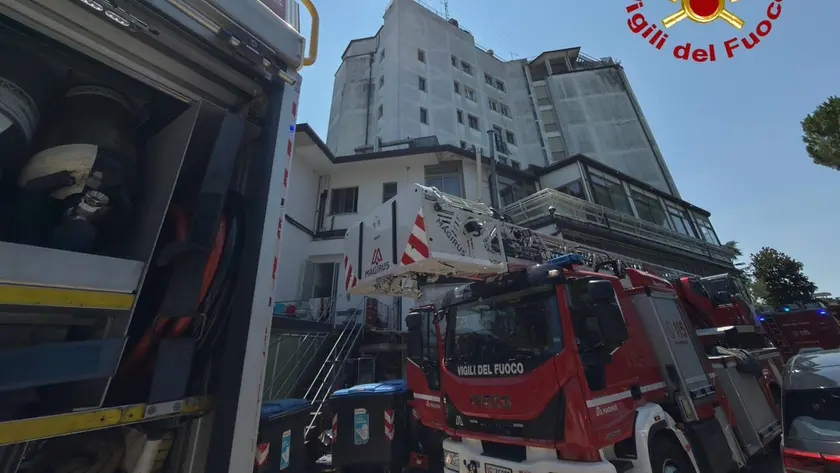 I vigili del fuoco sul posto