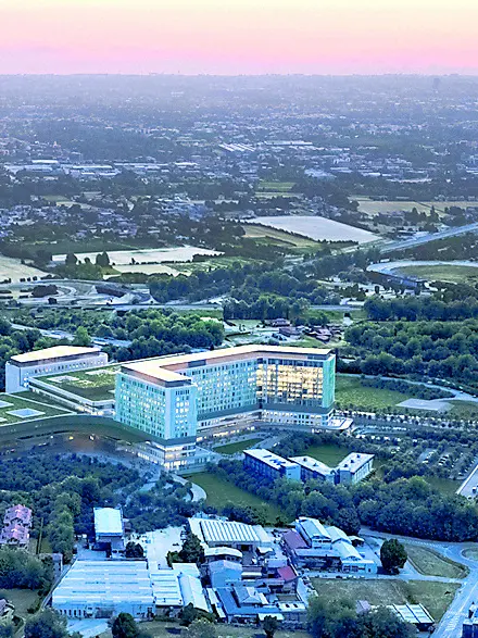 La ricostruzione virtuale del nuovo ospedale nell’area di Padova Est