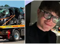 L'auto coinvolta nell'incidente e la vittima Carlo Boscolo (foto Pòrcile)