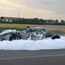 La Maserati distrutta dalle fiamme