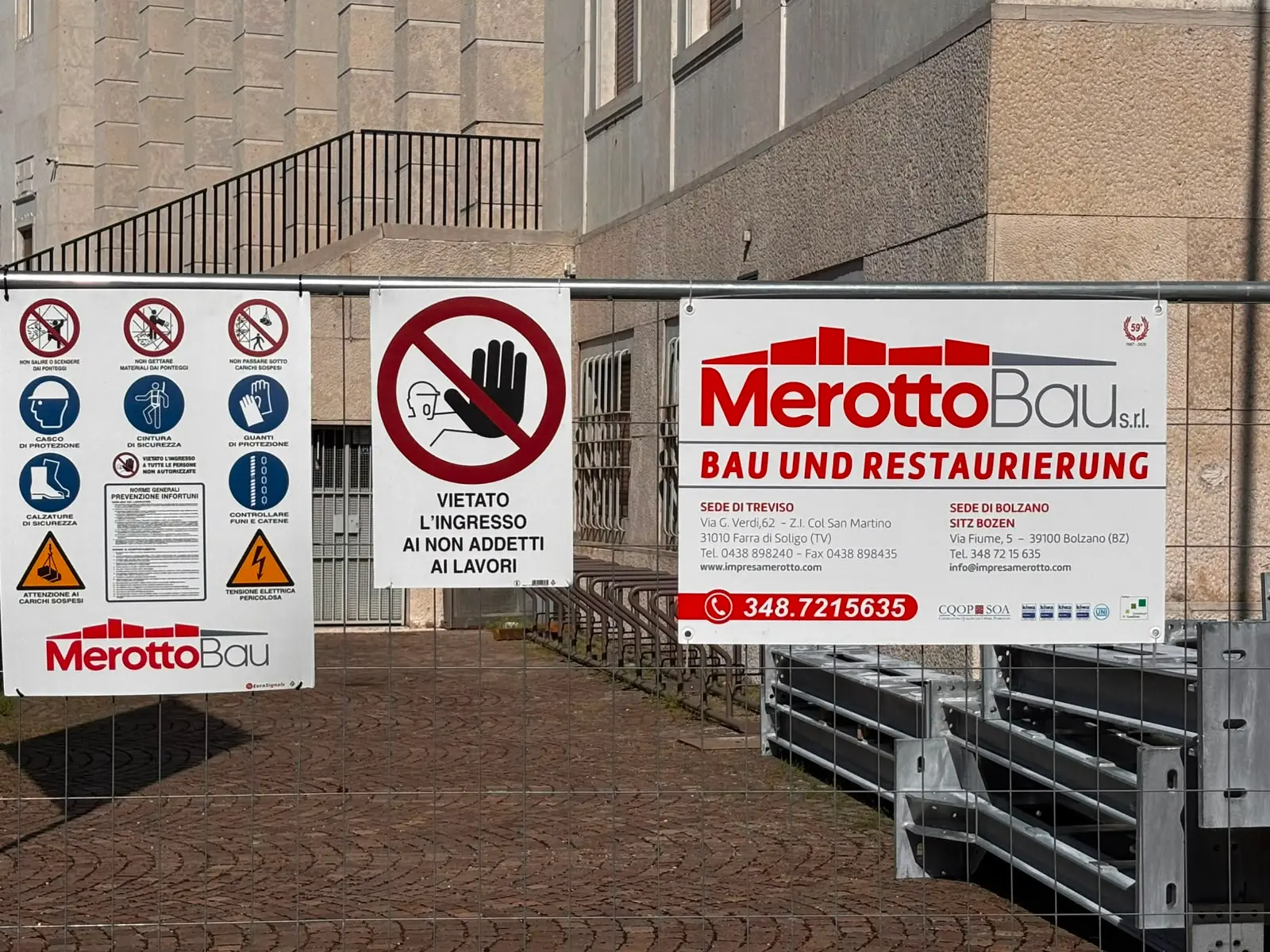 La Merottobau è la ditta trevigiana a capo del cantiere