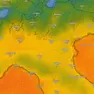 Le temperature previste per mercoledì 22 luglio (Windy)