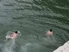 I due uomini nel Canal Grande