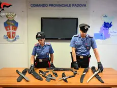 Le armi trovate in casa dell'uomo