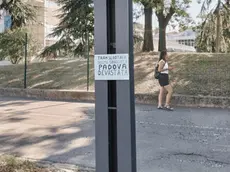 Uno dei cartelli di protesta contro il tram