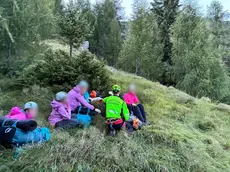 Il salvataggio della comitiva in difficoltà sopra Longarone